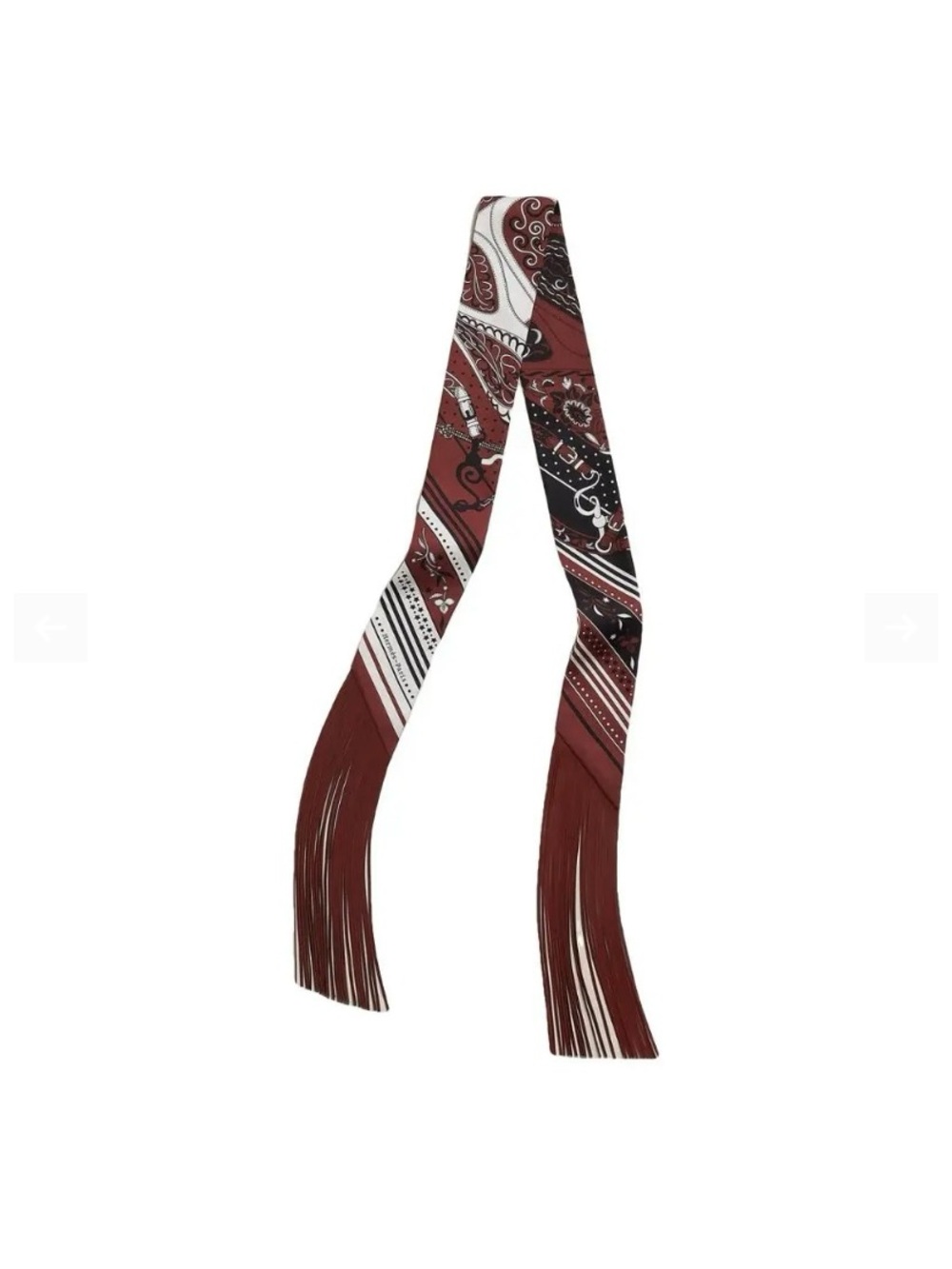 ✨Hermes. Festival Fringe Twilly Scarf multi-Color Multi- Use